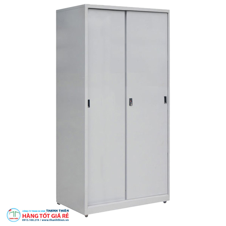 Kiểu dáng tủ sắt locker 4 ngăn 2 cánh lùa TLK 10