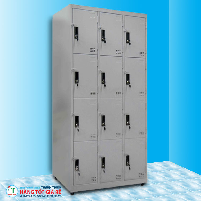 Tủ locker văn phòng 12 ngăn 12 cánh TLK 21