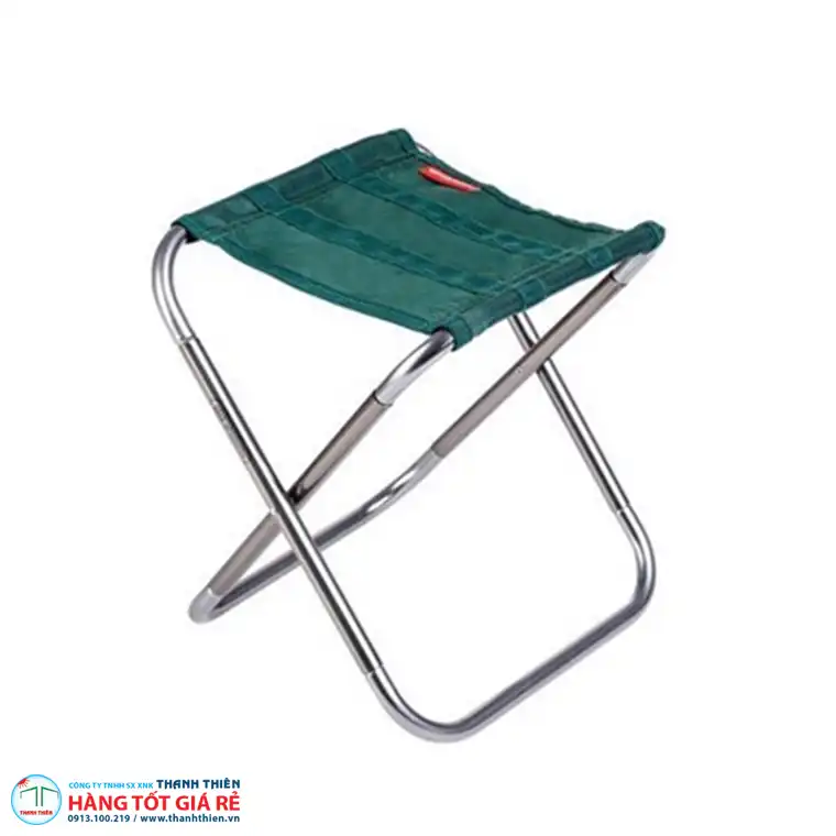 Ghế đẩu xếp mini nhôm cafe vỉa hè không lưng tựa nhẹ dưới 2 kg