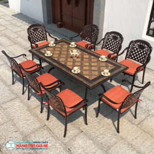Bàn 8 ghế nhôm đức GN 071