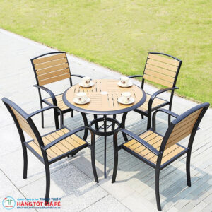 Bàn tròn 4 ghế nhôm GN 053