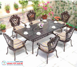 Bộ bàn 6 ghế nhôm đúc GN 091 - Ảnh 2
