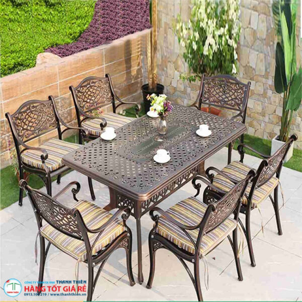 Bộ bàn 6 ghế nhôm GN 088A