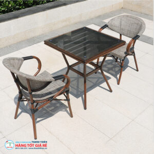 Bộ bàn 2 ghế nhôm lưới GN 001 - Ảnh 2