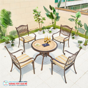 Bộ bàn 4 ghế nhôm đúc GN 077