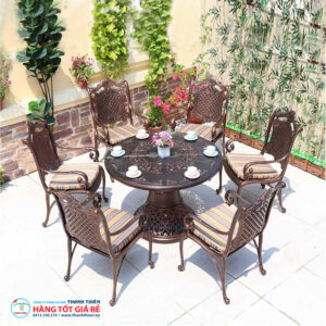 Bộ ban 6 ghế nhôm đúc GN 090+ - Ảnh 2