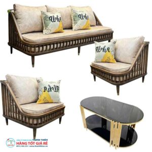 Bộ ghế sofa gỗ GSF 058 - Ảnh 2
