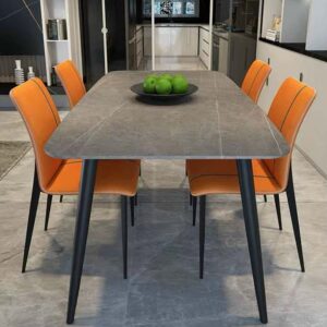 Bộ Bàn Ăn Mặt Đá Chân Côn 4 Ghế Zena 808 - Ảnh 2