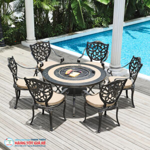 Bàn 6 ghế nhôm đúc GN 89+ - Ảnh 2