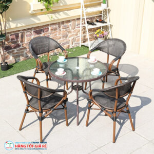 Bộ 4 ghế nhôm Textilene GN 001