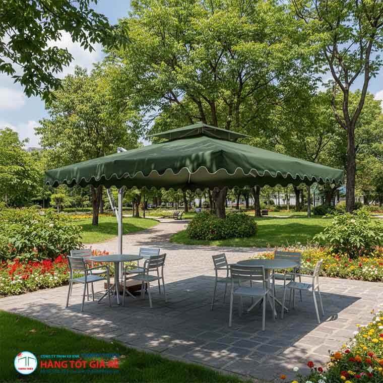 Dù vuông ODO/007 4x4m 3 du lech tam nhom 4m 2