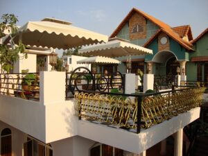 Dù vuông che nắng ngoài trời 3m5x3m5