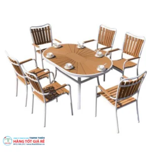 Bàn Ô van nhôm 6 ghế GN 051 - Ảnh 2