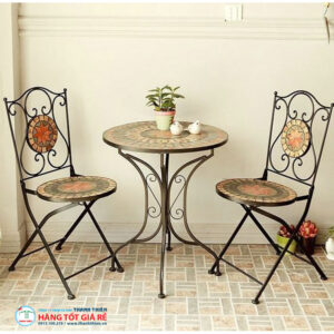 Ghế sắt mặt đá GCS 060 - Ảnh 2