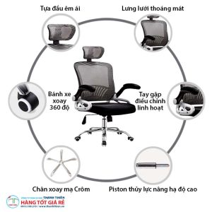 Ghế xoay văn phòng GVP 1233 - Ảnh 4