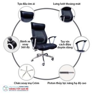 Ghế xoay trưởng phòng GVP 1235 - Ảnh 3