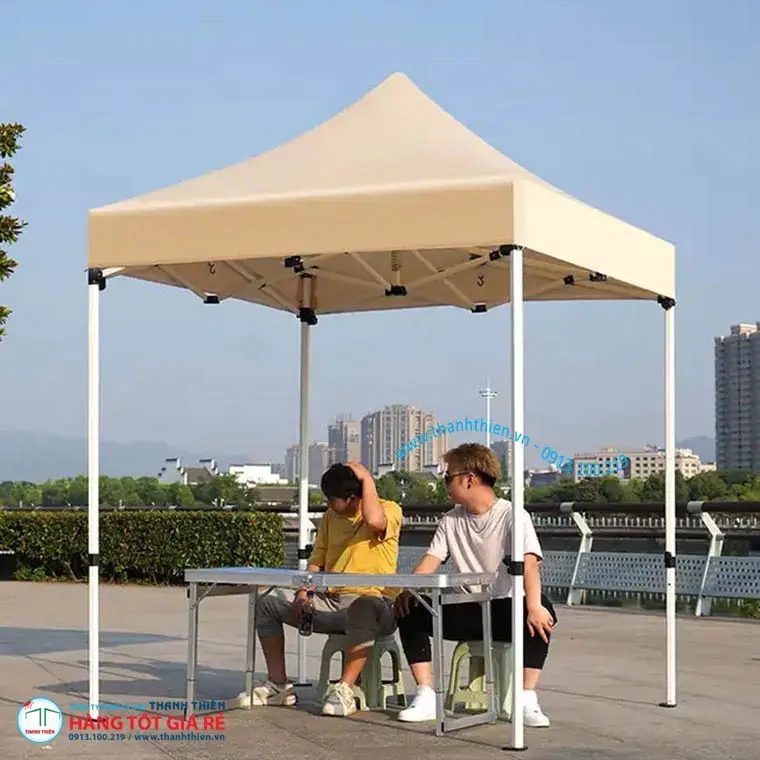 Lều xếp lục giác 2x2m chống thấm mưa, khung thép sơn tĩnh điện