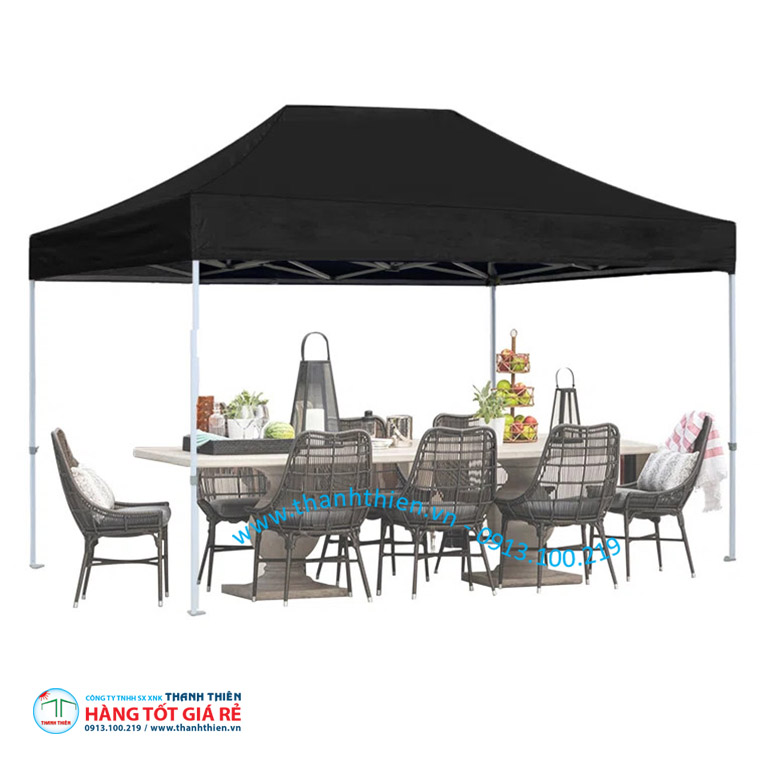 Khung sắt lều xếp 3x4.5m chắc chắn