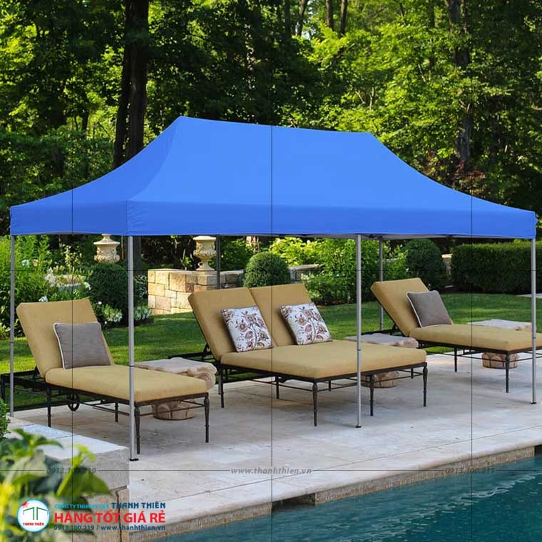 leu-xep-3x6-2 Lều xếp 3x6m lắp đặt tại hội chợ
