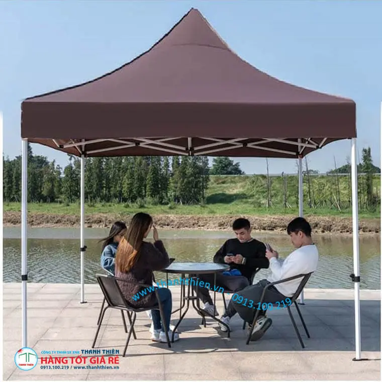 Lều 2x2m có mái che dày, bền đẹp, dễ thi công
