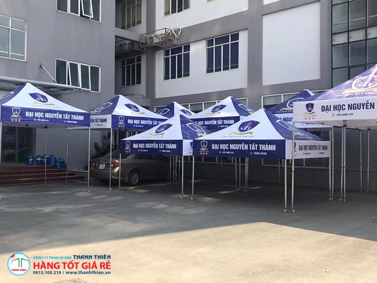 Lều khung thép 4x4m chắc chắn, bền bỉ