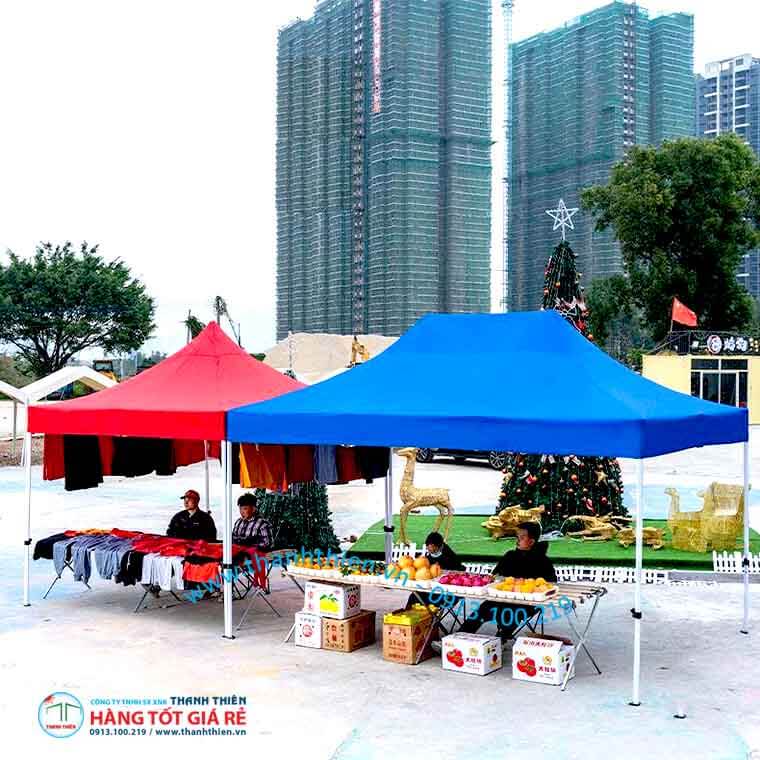 Lều xếp 3m x 3m in logo thương hiệu