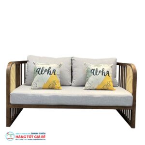 Sofa gỗ tựa mây GSF 057a