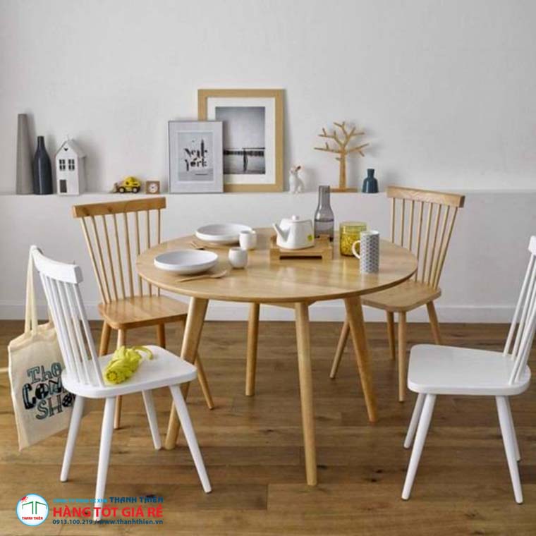 Bàn ghế cafe bằng gỗ