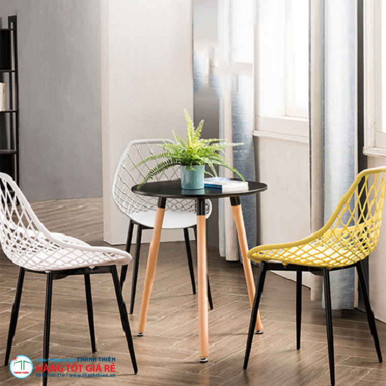 Bàn ghế quán cafe bằng nhựa