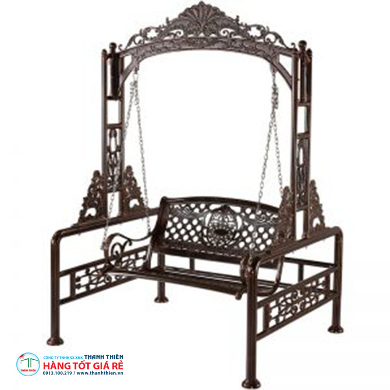 xich-du-nhom-duc-003-1 Xích đu nhôm đúc 2 chỗ nhập khẩu cao cấp cho sân vườn