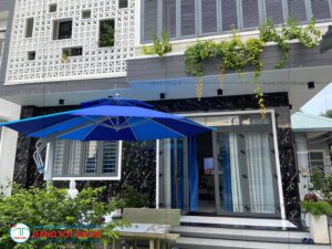 Dù tròn lệch tâm 3m7 hai mầu - Ảnh 6