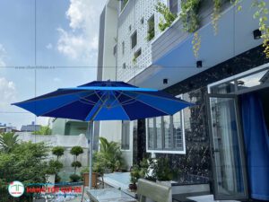 Dù tròn lệch tâm 3m7 hai mầu - Ảnh 7