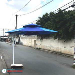 Dù tròn lệch tâm 3m7 hai mầu - Ảnh 4