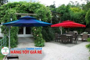 Dù tròn lệch tâm 3m7 hai mầu - Ảnh 3