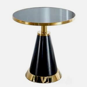 Bàn tròn ioxn mạ vàng