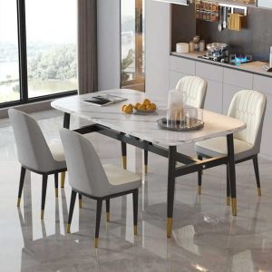 Bộ Bàn Ăn 4 Ghế Giả đá cẩm thạch - Ảnh 3