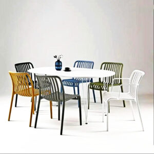 Ghế Nhựa Đúc Nan Dọc Costa ko Tay - Ảnh 3