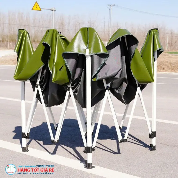 Lều xếp di động 3x6m — gọn gàng khi vận chuyển, rộng khi mở cho sự kiện đôi
