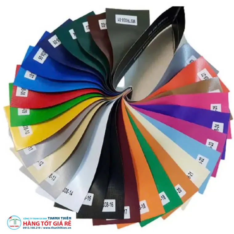 Bảng màu vải bạt lều xếp — 30+ màu sẵn, màu theo thương hiệu từ 5 chiếc