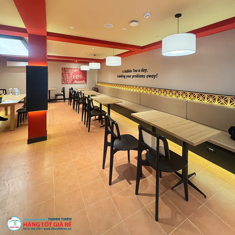 Dự án nội thất cafe nhà hàng KOI THE Huế 2022 — 30 bộ bàn ghế đồng bộ màu, chịu khí hậu miền Trung